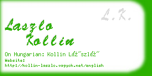 laszlo kollin business card